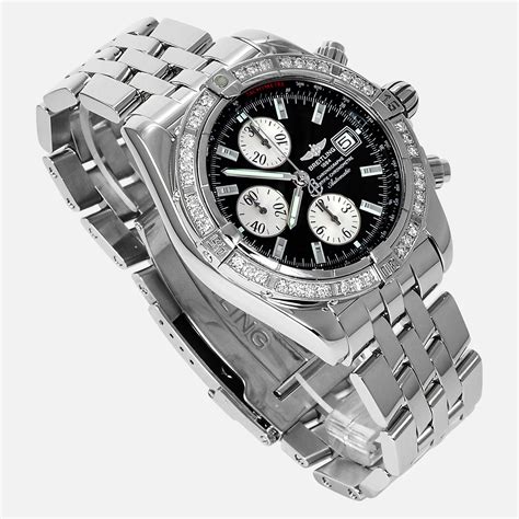 breitling chronomat evolution diamond bezel|a13356 breitling chronomat evolution price.